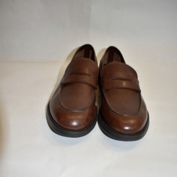 New! Salvatore Ferragamo Ayden Leather Penny Loafers Chocolate Brown Size 9 EEE main image 4